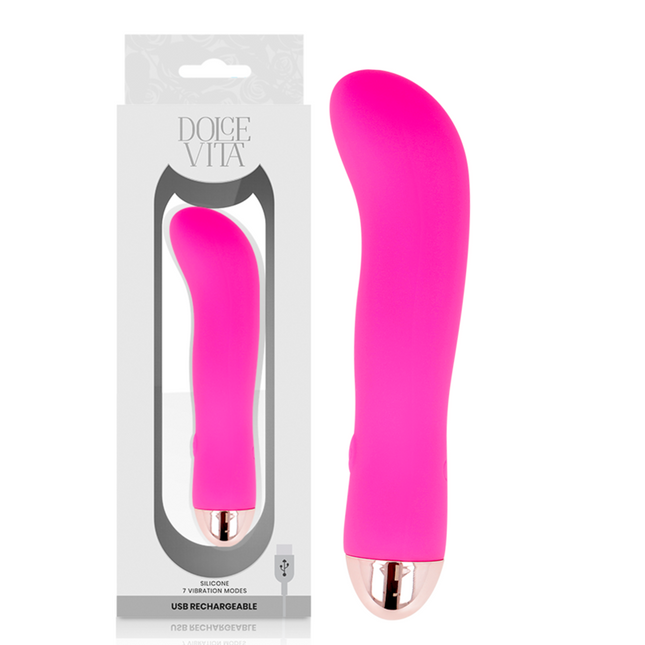 DOLCE VITA - VIBRATEUR RECHARGEABLE DEUX ROSE 7 VITESSES by DOLCE VITA