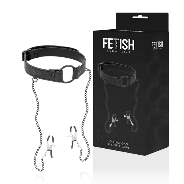FETISH SUBMISSIVE - ANNEAU BILLON AVEC PINCES  TÉLÉMON - Concombre Boutique