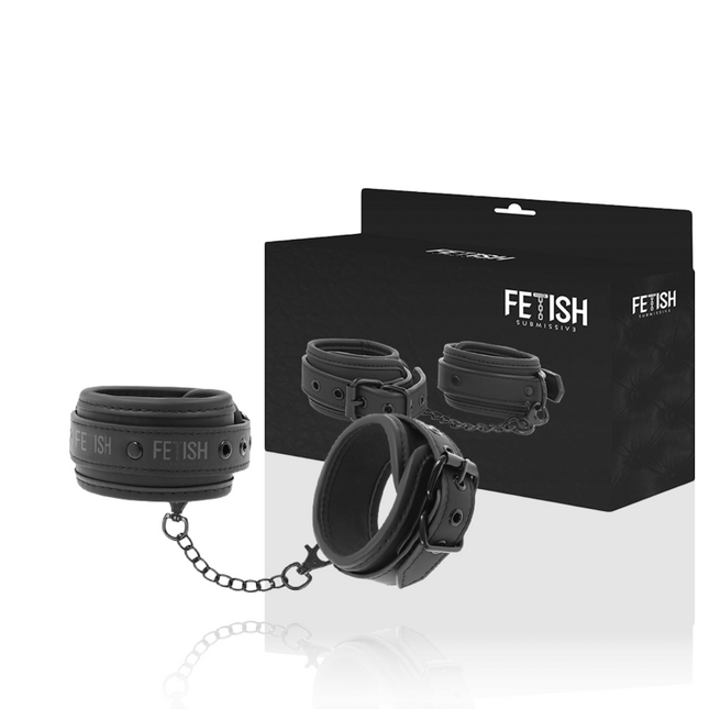 FETISH SUBMISSIVE - CHEVILLES EN CUIR VÉGÉTALIEN AVEC DOUBLURE EN NOPRÈNE - Concombre Boutique