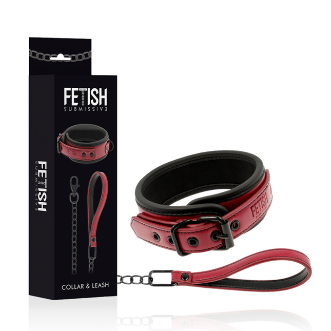FETISH SUBMISSIVE DARK ROOM - COLLIER CHAÎNE DOUBLURE EN NÉOPRÈNE by FETISH SUBMISSIVE DARK ROOM
