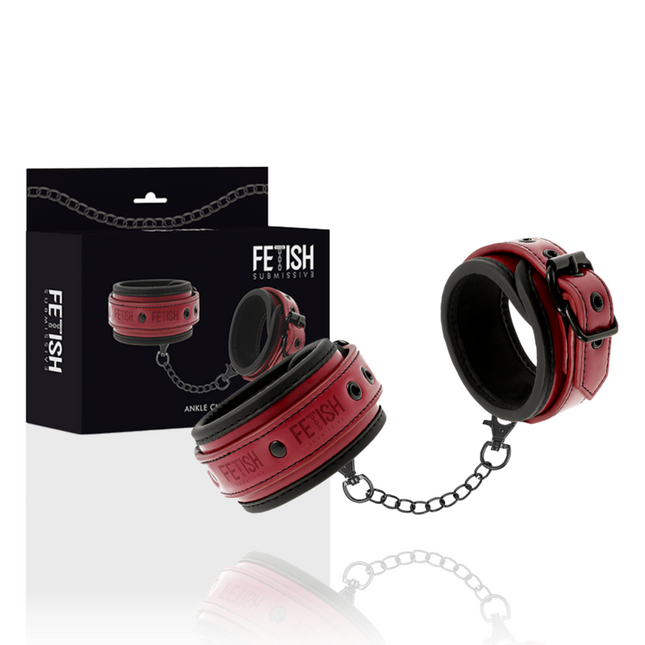 FETISH SUBMISSIVE DARK ROOM - MENOTTES DE CHEVILLE EN CUIR VÉGAN AVEC DOUBLURE EN NÉOPRÈNE by FETISH SUBMISSIVE DARK ROOM