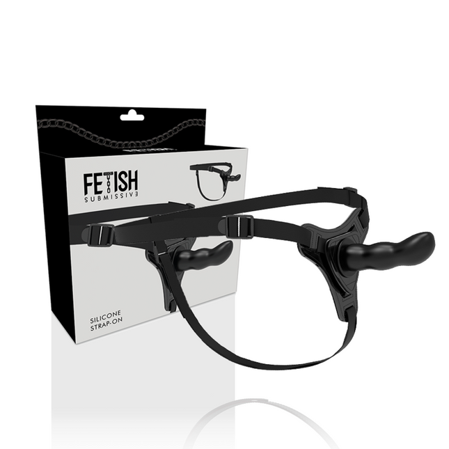 FETISH SUBMISSIVE HARNESS - SILICONE NOIR POINT G 16 CM by FETISH SUBMISSIVE HARNESS