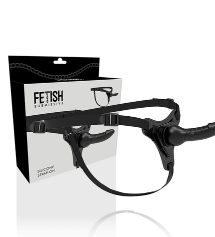FETISH SUBMISSIVE HARNESS - SILICONE NOIR RÉALISTE 16 CM by FETISH SUBMISSIVE HARNESS