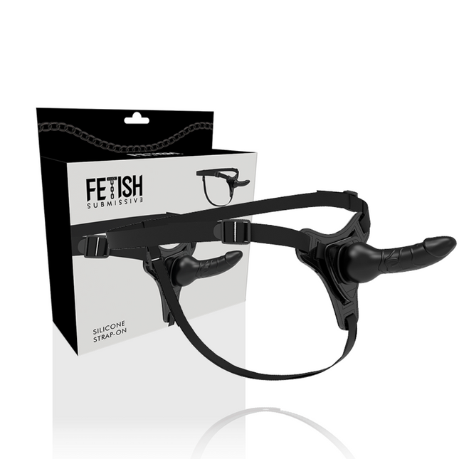 FETISH SUBMISSIVE HARNESS - SILICONE NOIR RÉALISTE 16 CM by FETISH SUBMISSIVE HARNESS