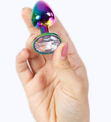 SECRETPLAY - PLUG ANAL EN MÉTAL ARC-EN-CIEL PETITE TAILLE 7 CM by SECRETPLAY TOYS