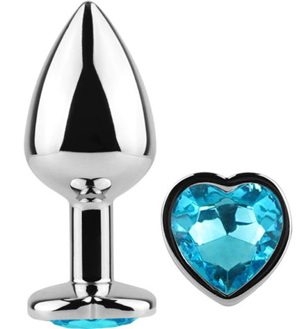 SECRETPLAY - PLUG ANAL EN MÉTAL COEUR BLEU PETITE TAILLE 7 CM by SECRETPLAY TOYS