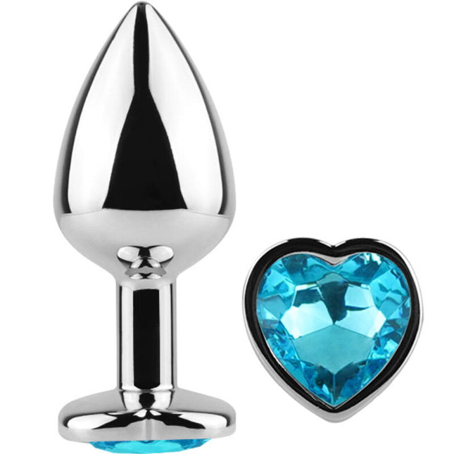 SECRETPLAY - PLUG ANAL EN MÉTAL COEUR BLEU PETITE TAILLE 7 CM by SECRETPLAY TOYS