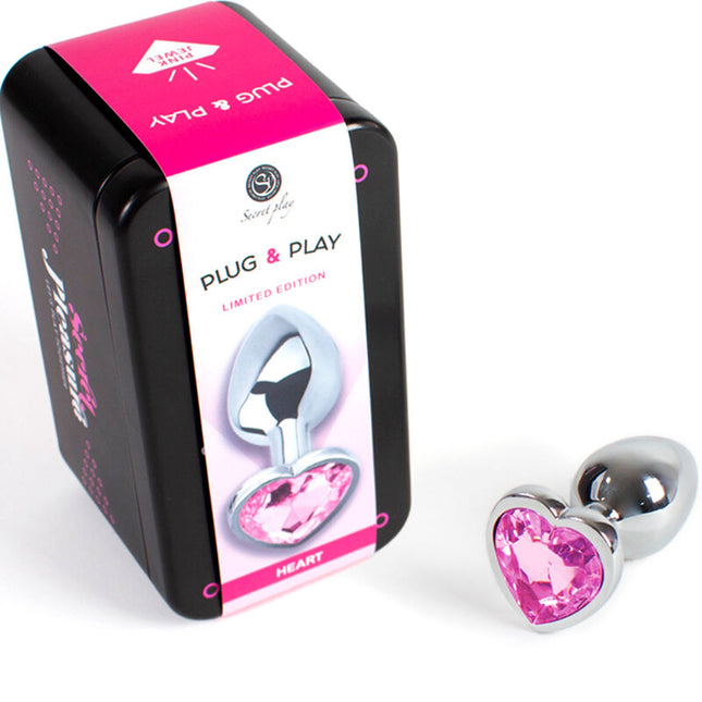 SECRETPLAY - PLUG ANAL EN MÉTAL COEUR FUCHSIA PETITE TAILLE 7 CM by SECRETPLAY TOYS