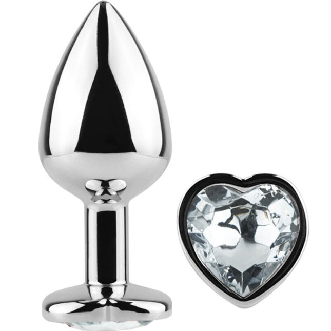 SECRETPLAY - PLUG ANAL EN MÉTAL COEUR CRISTAL CLAIR PETITE TAILLE 7 CM by SECRETPLAY TOYS