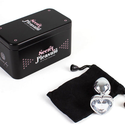 SECRETPLAY - PLUG ANAL EN MÉTAL COEUR CRISTAL CLAIR PETITE TAILLE 7 CM by SECRETPLAY TOYS