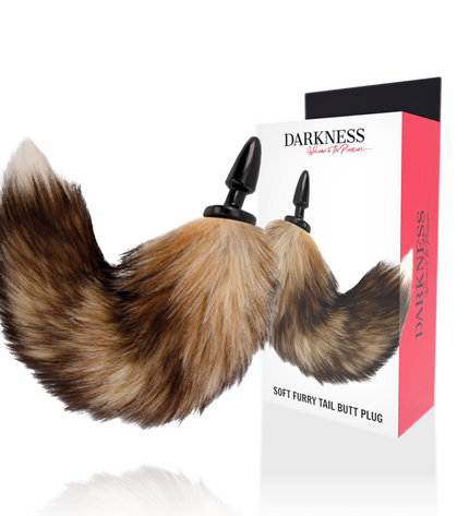 DARKNESS - QUEUE NATURELLE AVEC PLUG ANAL EN SILICONE 10 CM by DARKNESS ANAL