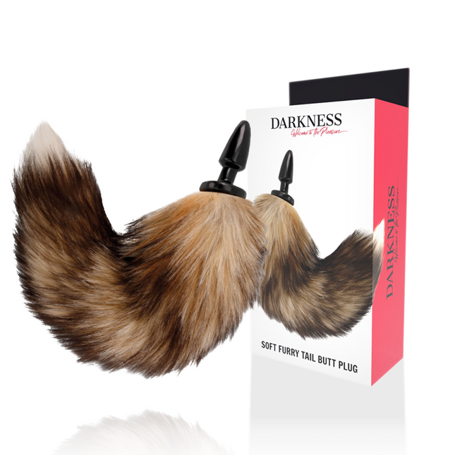 DARKNESS - QUEUE NATURELLE AVEC PLUG ANAL EN SILICONE 10 CM by DARKNESS ANAL