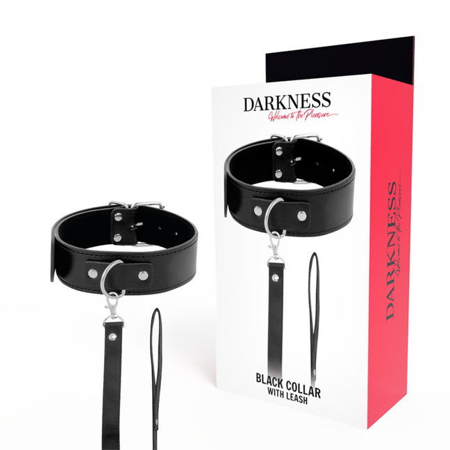 DARKNESS - COLLIER DE POSTURE AVEC CHAÎNE EN CUIR by DARKNESS BONDAGE