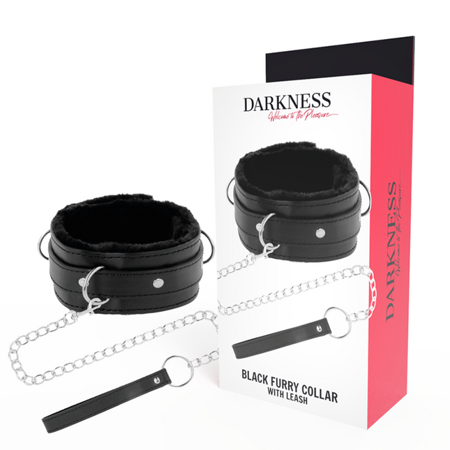 DARKNESS - COLLIER DE POSTURE CONFORTABLE AVEC CHAÎNE EN CUIR by DARKNESS BONDAGE