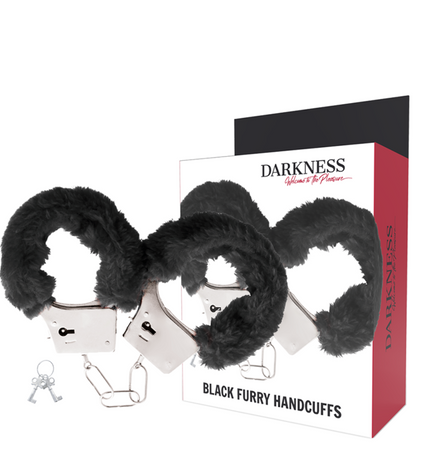 DARKNESS - MENOTTES EN MÉTAL DOUBLÉES NOIRES by DARKNESS BONDAGE