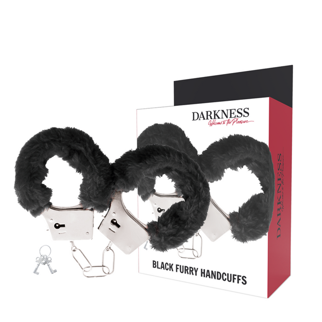 DARKNESS - MENOTTES EN MÉTAL DOUBLÉES NOIRES by DARKNESS BONDAGE