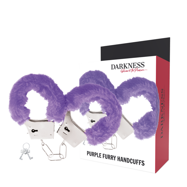 DARKNESS - MENOTTES EN MÉTAL DOUBLÉES LILAS by DARKNESS BONDAGE