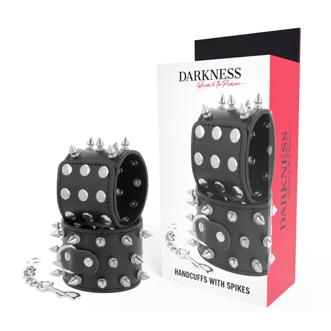 DARKNESS - MENOTTES À POINTES NOIRES SKULLS AND BONES by DARKNESS BONDAGE