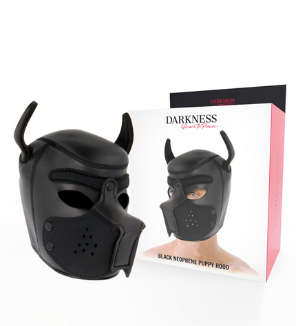 DARKNESS - MASQUE POUR CHIEN EN NÉOPRÈNE AVEC MUSEAU AMOVIBLE L by DARKNESS BONDAGE