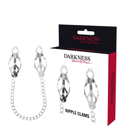 DARKNESS - PINCE METAL EN MÉTAL AVEC CHAÎNE by DARKNESS BONDAGE