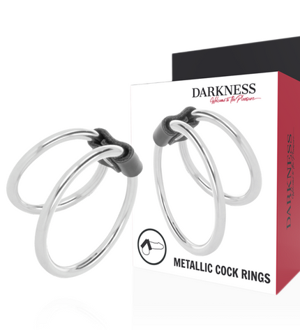 DARKNESS - ANNEAU PÉNIS DOUBLE EN MÉTAL by DARKNESS SENSATIONS