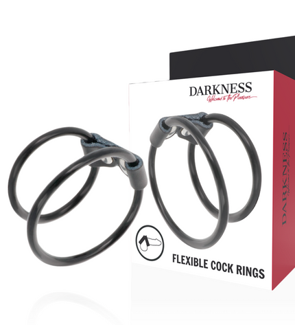 DARKNESS - ANNEAU PÉNIS DOUBLE FLEXIBLE by DARKNESS SENSATIONS