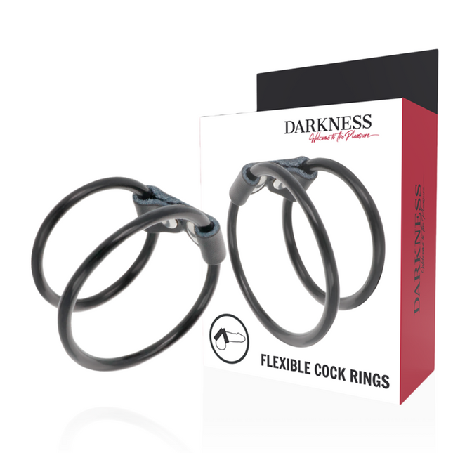 DARKNESS - ANNEAU PÉNIS DOUBLE FLEXIBLE by DARKNESS SENSATIONS