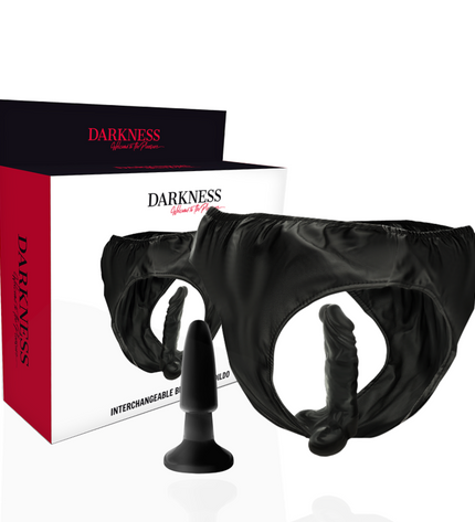 DARKNESS - CULOTTE AVEC PLUG ET GODE INTERCHANGEABLE by DARKNESS SENSATIONS