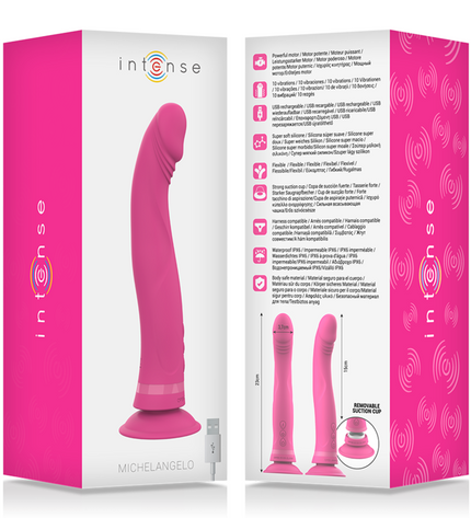 INTENSE - GODE VIBRATEUR EN SILICONE ROSE MICHELANGELO by INTENSE HIGH TECH