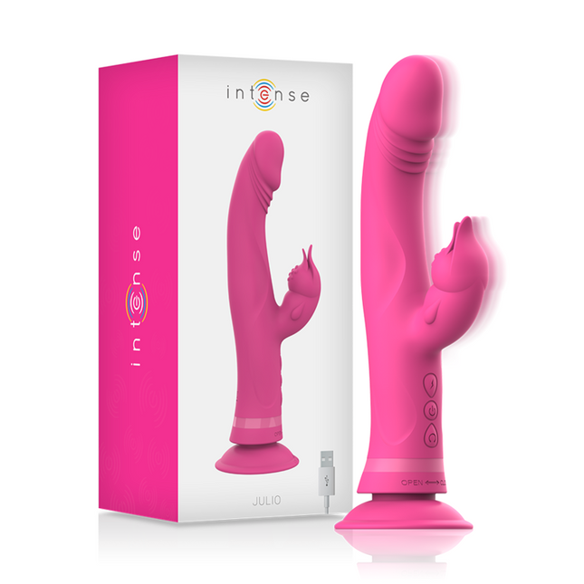 INTENSE - VIBRATEUR JULIO RABBIT SILICONE ROSE by INTENSE HIGH TECH