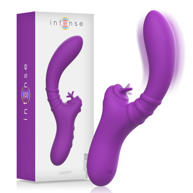 INTENSE - VIBRATEUR FLEXIBLE HARRY AVEC LANGUE VIOLET by INTENSE HIGH TECH