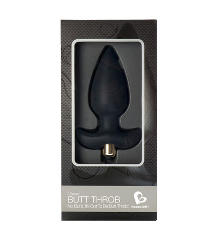 ROCKS-OFF - STIMULATEUR BUTT THROB P-POINT 7 VITESSES NOIR - Concombre Boutique