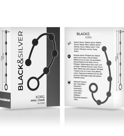 BLACK&SILVER - CHAPELET ANAL KORG SILICONE INITIATION 21 CM by BLACK&SILVER