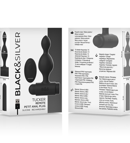 BLACK&SILVER - TUCKER PETITE TÉLÉCOMMANDE POUR PLUG ANAL EN SILICONE by BLACK&SILVER