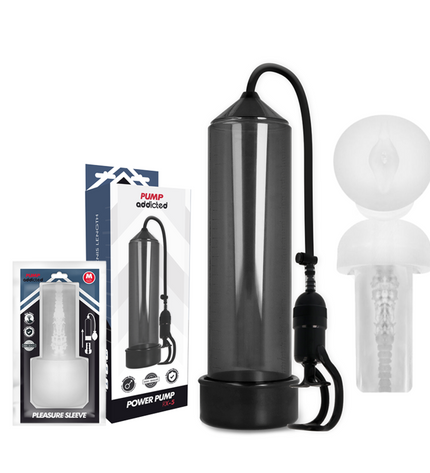 ACCRO À LA POMPE - RX5 NOIR AVEC MASTURBATEUR by PUMP ADDICTED