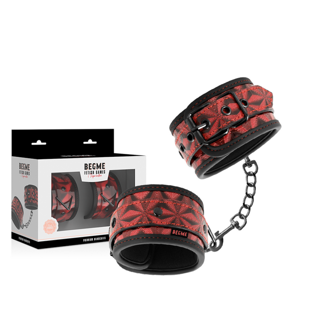 BEGME - MENOTTES PREMIUM ÉDITION ROUGE AVEC DOUBLURE EN NÉOPRÈNE by BEGME RED EDITION