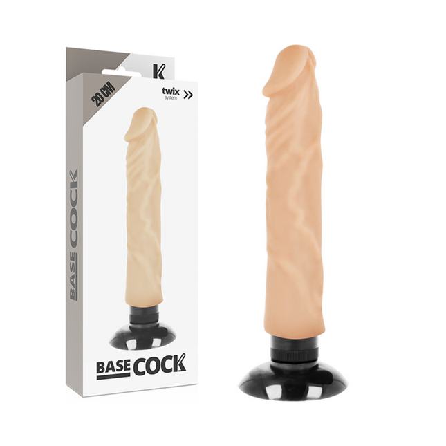 BASECOCK - VIBRATEUR RÉALISTE 2-1 NATUREL 20 CM -O- 4 CM by BASECOCK