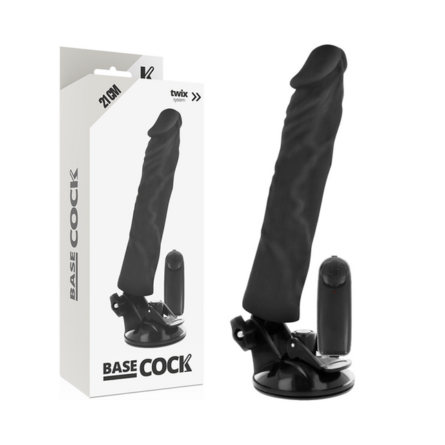 BASECOCK - VIBRATEUR RÉALISTE TÉLÉCOMMANDE NATUREL 21 CM -O- 4 CM by BASECOCK