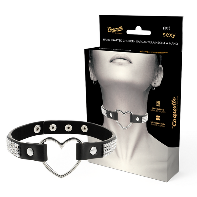 COQUETTE CHIC DESIRE - RAS DE COU EN CUIR VEGAN AVEC COEUR by COQUETTE ACCESSORIES