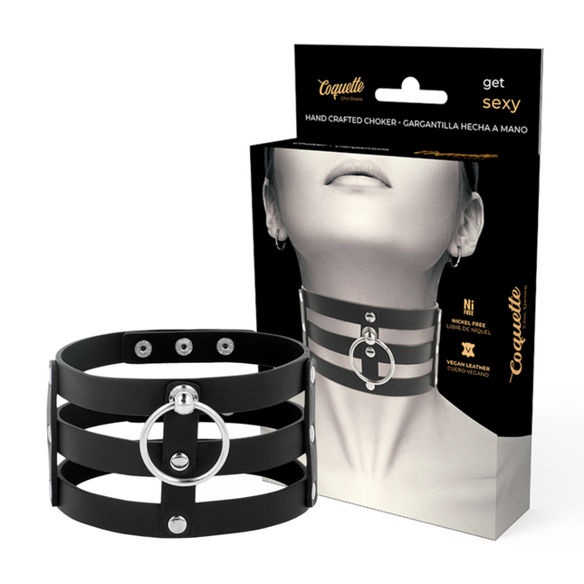 COQUETTE CHIC DESIRE - RAS DE COU EN CUIR VÉGAN STYLE FÉTICHE by COQUETTE ACCESSORIES