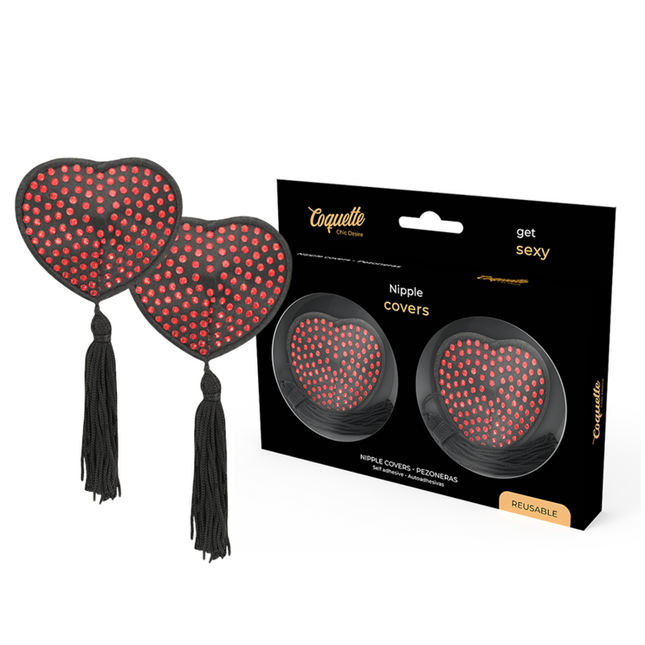 COQUETTE CHIC DESIRE - CACHE-MALINS ROUGE / NOIR by COQUETTE ACCESSORIES