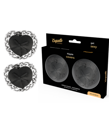 COQUETTE CHIC DESIRE - CACHE-MALINS EN DENTELLE NOIRE by COQUETTE ACCESSORIES
