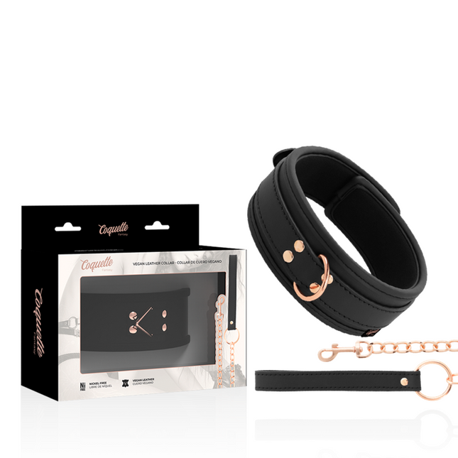COQUETTE CHIC DESIRE - COLLIER FANTAISIE EN CUIR VÉGAN AVEC BRACELET ET DOUBLURE EN NÉOPRÈNE by COQUETTE FANTASY