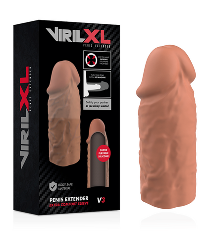 VIRILXL - EXTENSION DE PÉNIS MARRON EN SILICONE LIQUIDE V3 by VIRILXL