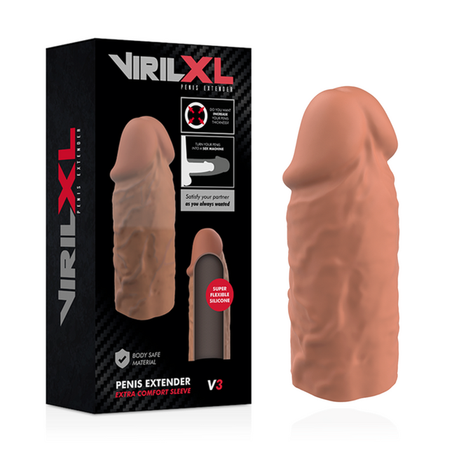 VIRILXL - EXTENSION DE PÉNIS MARRON EN SILICONE LIQUIDE V3 by VIRILXL