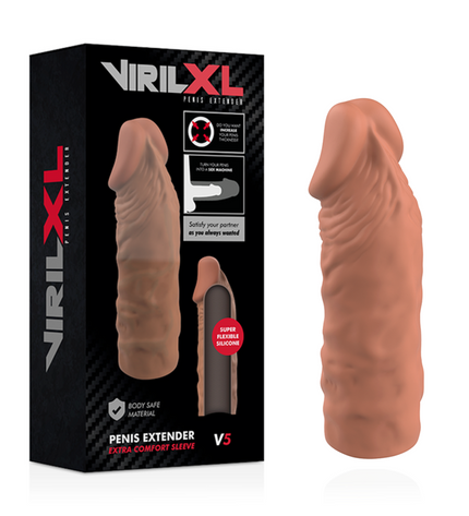 VIRILXL - EXTENSION DE PÉNIS MARRON EN SILICONE LIQUIDE V5 by VIRILXL