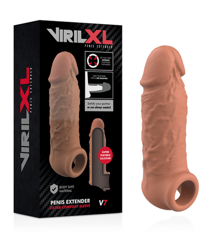 VIRILXL - EXTENSION DE PÉNIS EN SILICONE LIQUIDE V7 MARRON by VIRILXL