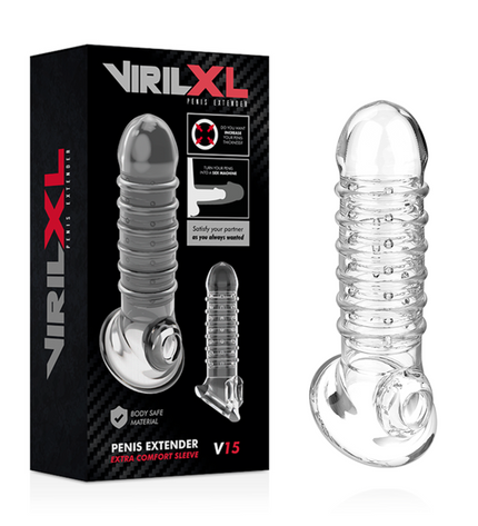 VIRILXL - EXTENSION DE PÉNIS ET GAINE V15 TRANSPARENTE by VIRILXL