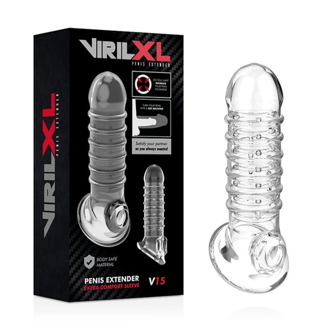 VIRILXL - EXTENSION DE PÉNIS ET GAINE V15 TRANSPARENTE by VIRILXL