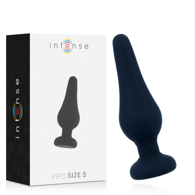 INTENSE - PLUG ANAL PIPO S SILICONE NOIR 9,8 CM - Concombre Boutique